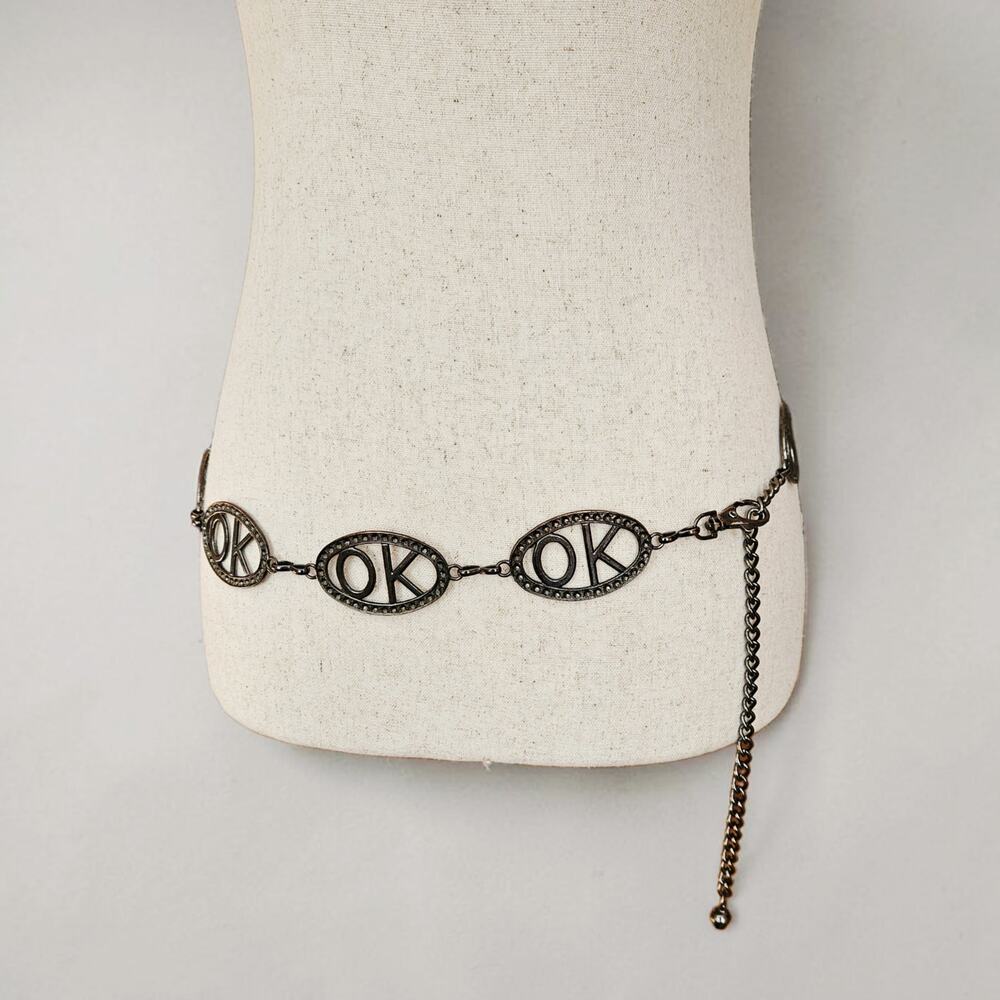 Euro Waist Chain Belt Y2k Silver Metal Link Adjustable